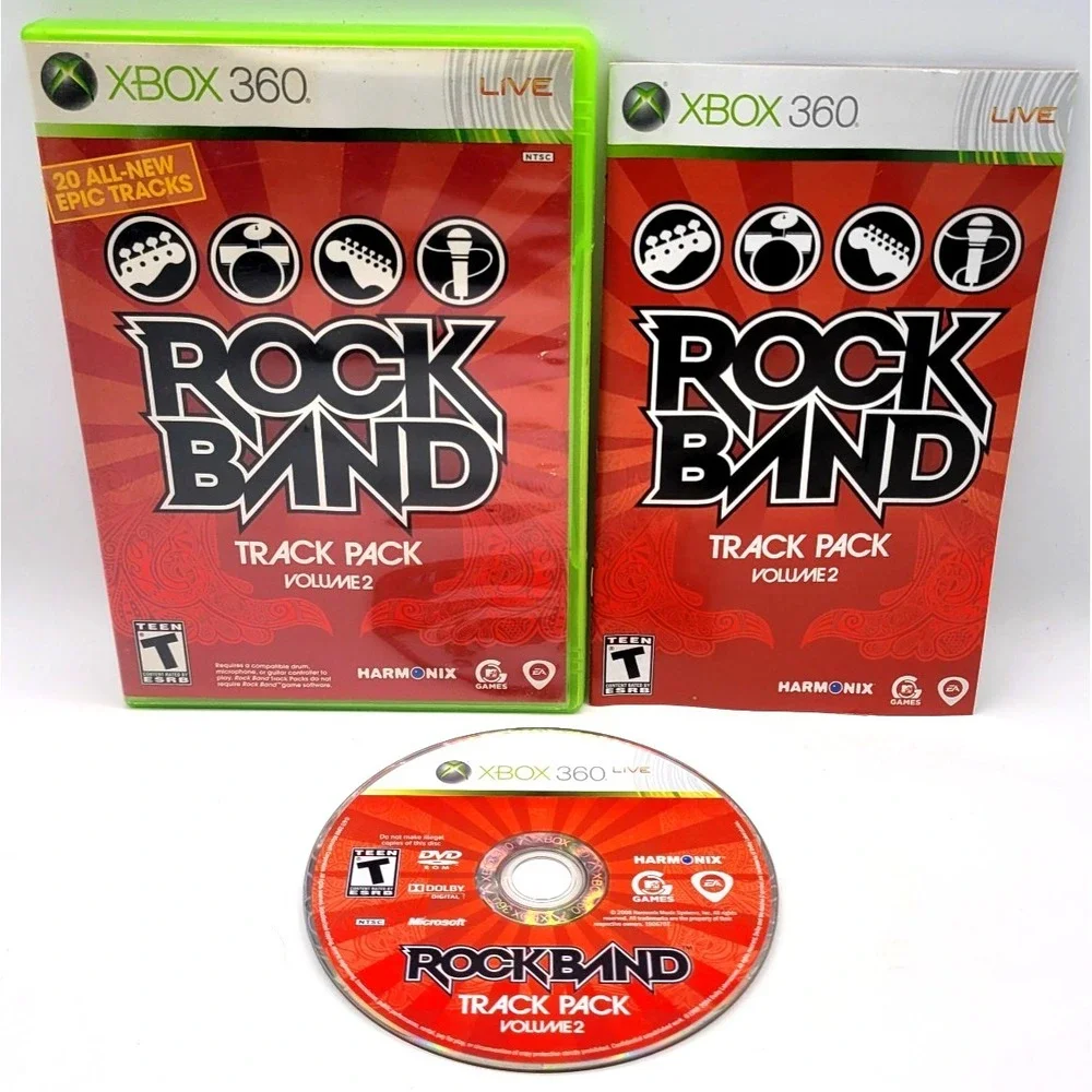 Rock Band Track Pack: Vol. 2 ( Xbox‎ 360 system ) CIB COMPLETE IN BOX